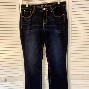 Apt. 9 Jeans Bootcut Curvy Dark Blue Sz. 10